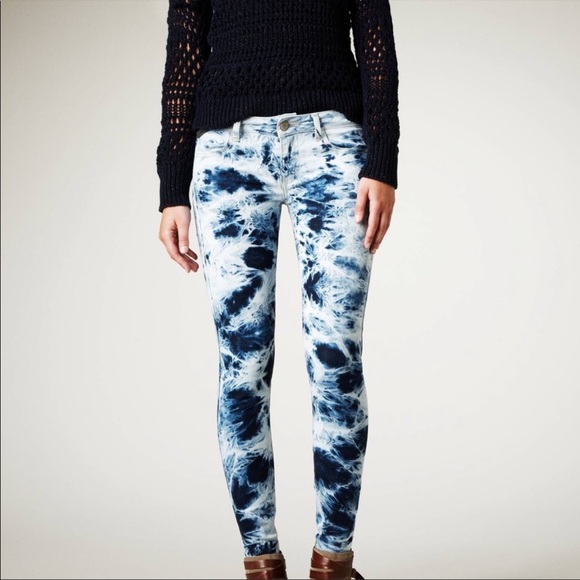 American Eagle Outfitters Denim - American Eagle AEO Bleached Tie Dye Skinny Stretch Jeggings 2